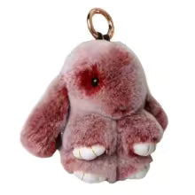 Handcrafted Plush Bunny Keychain Charm